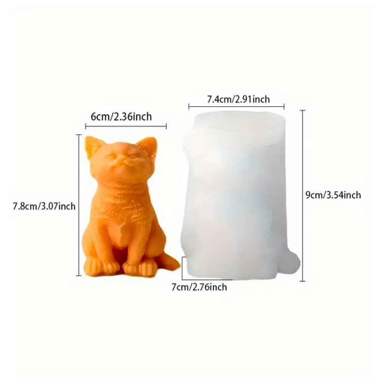 Molde de silicona Gato Adorable 3D