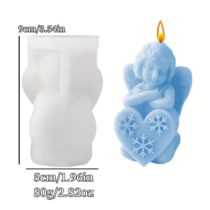 Molde de silicona Ángel corazón Copos de Nieve 