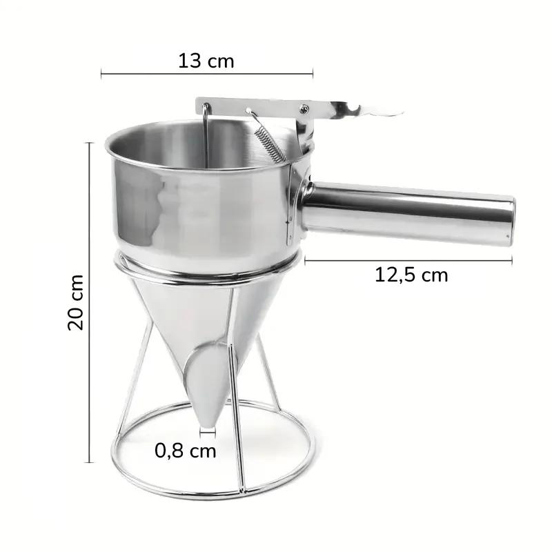 Embudo dispensador en acero inoxidable 1000ML
