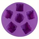 Molde de silicona Casas 6 cavidades 3D
