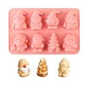 Molde de silicona Papá Noel x8CAV 