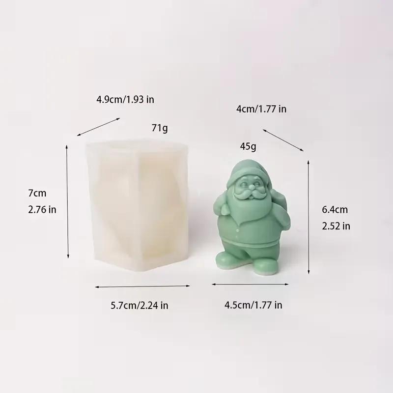 Molde de silicona Papa Noel con bolsa de regalos 3D