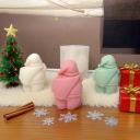 Molde de silicona Papa Noel con bolsa de regalos 3D