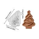 Molde de silicona Arbol de Navidad Cruzado Plano 2D