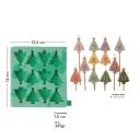 Molde de silicona Árbol de Navidad o Pinos 12 cavidades | Navidad