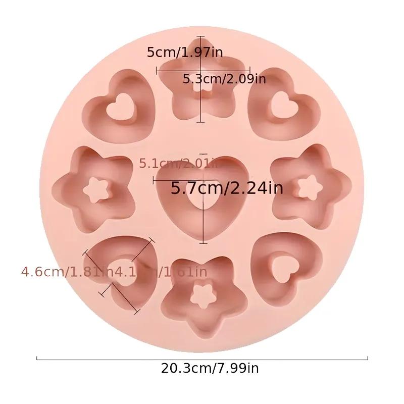 Molde de silicona Estrellas y Corazones 9 Cavidades | Decorativo Múltiple