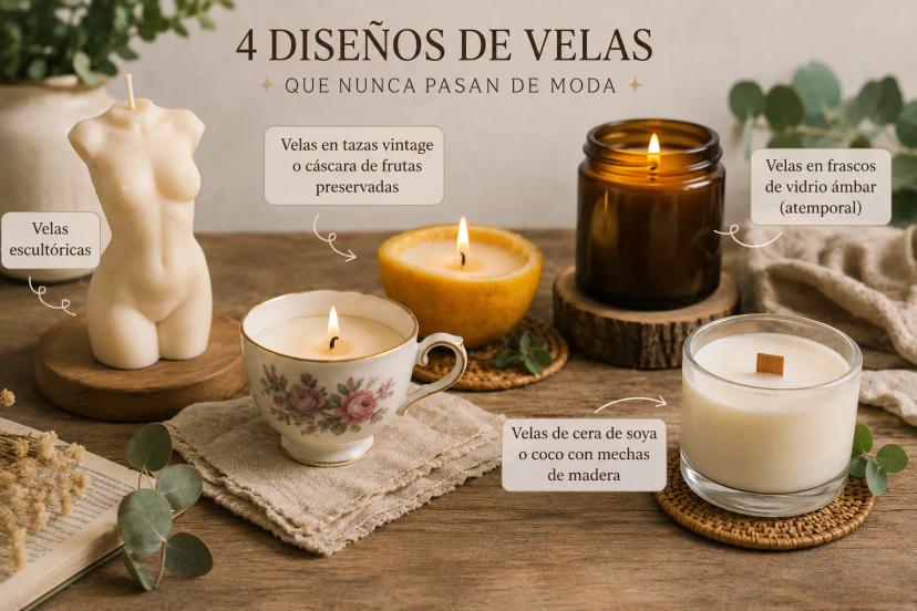 Diseños de velas que no pasan de moda